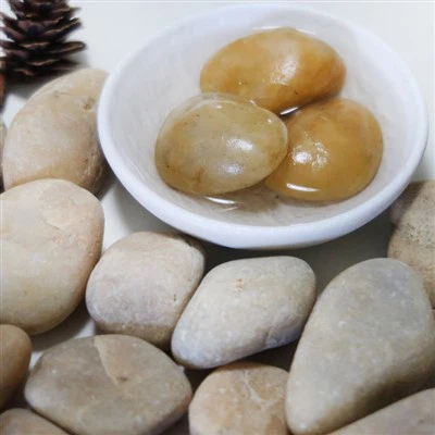 Pietre del fiume giallo naturale